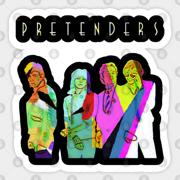 The Pretenders - Wpap Vintage Sticker by Hi.Nawi